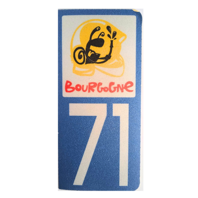 Plaque immatriculation voiture – 71 POMPIER