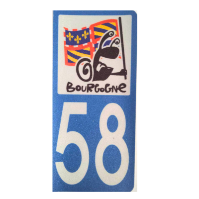 Plaque immatriculation voiture – 58